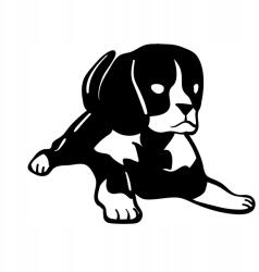  Autós matrica beagle kutyus 2g 15cm x 11cm