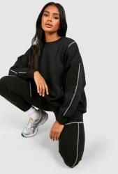 Boohoo IC54212 Boohoo Kontrasztos Női Pulóver Hosszú Ujjú Látható Varrásokkal (21) M
