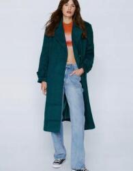 Nasty Gal KU631 Nasty Gal Zöld Kabát Gyapjúkeverékkel (15) L
