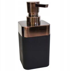 Rodeno Elegáns Folyékony Szappan Adagoló Fekete Réz Színű Tartós Fürdőszobába (ROD9582)