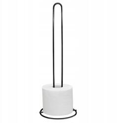 Rodeno Fekete Papír Tartó Állvány Tartalék Tekercshez Acél Szabadon Álló Könnyű Masszív (ROD6703)