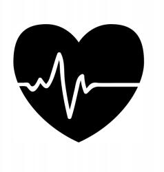  Autós matrica szívdobbanás 15cm x 13cm