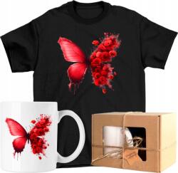  Bögre szett Póló Pillangó Virágok Színes Művészet 4 Kész Ajándék 128 (AP18.004.128)