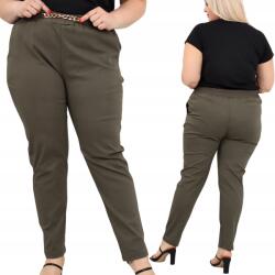Női Elegáns Nadrág khaki plus size lánccal