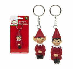  Karácsonyi manó kulcstartó, 5 cm, kézzel festett, 2 féle - delfinbuvar