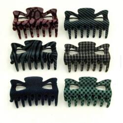 Állkapcsok hajcsatok többszínű flokkolt 6 db (0311-1 SAM)