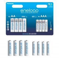 Panasonic Eredeti Eneloop Mix Akkumulátorok 4x2000mAh 4x 800mAh 100% Japán (BK-KJMCDE44E)