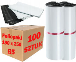 PAKO Futártasakok 190x250 mm B5 Méretű Csomagoló Fólia Boríték Fehér 100 db