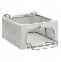 4CONVY Huzat táska rendszerező doboz ágynemű játék 24L Állvány (storagebag_frametopwindow_gray_24L_1)
