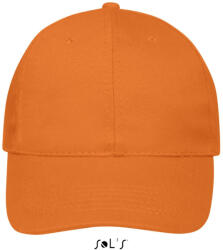 SOL'S Uniszex vastag 6 paneles pamut baseball sapka, SOL'S SO88100, Orange-U (so88100or-u)