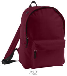 SOL'S Uniszex RIDER poliészter hátizsák cipzáras zsebbel, SOL'S SO70100, Burgundy-U (so70100bu-u)