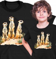  Gyerek Póló Szurikáta Kedves Gyerek 7 Fekete 104 (AP54.105.104)