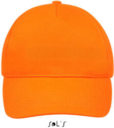 SOL'S Uniszex tépőzáras 5 paneles pamut baseball sapka, SOL'S SO88110, Orange-U (so88110or-u)