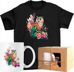  Bögre szett Póló Bagoly Virágok Művészet 2 Kész Ajándék Xs (AP45.182.XS)