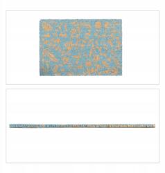 Relaxdays Lábtörlő Cipő Ajtóhoz 40x60cm Kókusz Virágok (5908453116512)