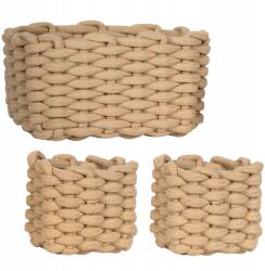 Rodeno 3 Db-os Kosár Szett Pamut Szervező Tárolóhoz Fonott Kosár (ROD1956)