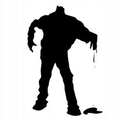 Fej nélküli zombi autó matrica