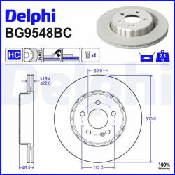DELPHI Disc frana DELPHI BG9548BC (BG9548BC) - fixbox