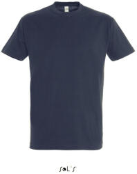 SOL'S Férfi IMPERIAL környakas rövid ujjú pamut póló, SOL'S SO11500, Navy-4XL (so11500nv-4xl)