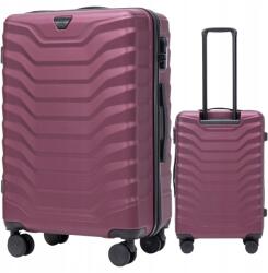 Wings XL közepes utazó bőrönd 4 Kerékkel Abs Tágas Kemény Poggyász (PEA01-M-BURGUNDY)