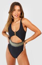 Boohoo WC25308 Boohoo Kivágott Díszítőöves fürdőruha (16) L