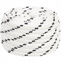  vidaXL Fonott vitorlás zsinór, fehér, 16 mm x 50 m, poliészter (8720287130635)