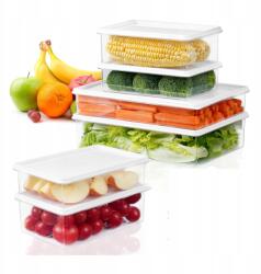 Műanyag Ételtároló dobozok Fedéllel 6 db-os Ebéddoboz Szett (5908453119001)