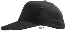 SOL'S Gyerek SUNNY KIDS tépőzáras baseball sapka, 5 paneles, SOL'S SO88111, Black-U (so88111bl-u)