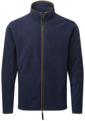 Premier PR823 ARTISAN férfi cipzáras polár pulóver Premier, Navy/Brown-3XL (pr823nv-bw-3xl)