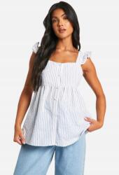 Boohoo IC66218 Boohoo Csíkos Kismama Felső Masnival A Hátán (21) XL