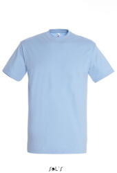 SOL'S Férfi IMPERIAL környakas rövid ujjú pamut póló, SOL'S SO11500, Sky Blue-2XL (so11500sb-2xl)