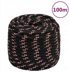 VidaXL Vitorláskötél, fekete, 16 mm, 100 m, polipropilén (8720287126416)