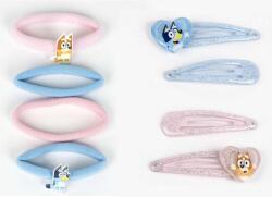  DISNEY Csillogó szíves Bluey hajcsatt és hajgumi szett/8db