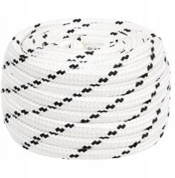 VidaXL Fonott vitorlás zsinór, fehér, 18 mm x 25 m, poliészter (8720287130659)