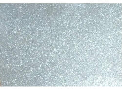 Kreatív dekorgumilap öntapadós 20x30 cm 2 mm glitteres ezüst (16467)