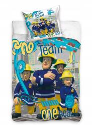Carbotex Tűzoltó Sam Team Fireman kétoldalas ágyneműhuzat (FS225013-PP/140X200)