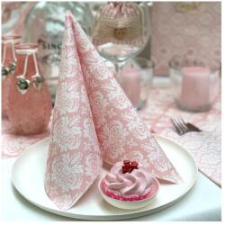 Mank textilhatású szalvéta 40x40 cm 50 lap/csomag Casper rózsa