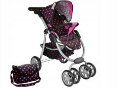 Alice 2 az 1-ben babakocsi gondola táskával fekete-rózsaszín (5903802452969)