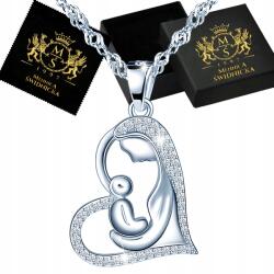 Mennica Świdnicka Nyaklánc Ezüst 925 Szív Ajándék Női Anya medál