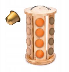 Bambusz Kapszulatartó Állvány Forgatható 24 db 30x16 cm (5908453119049)