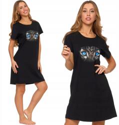 Moraj Pamut fekete rövid ujjú hálóing 2500-004 S (PDK2500-004)