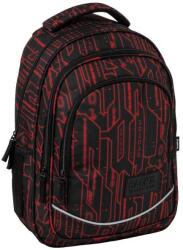 DERFORM BackUp ergonomikus iskolatáska hátizsák - Red Data (PLB7X51)