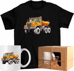  Póló szett Építőipari bögre teherautó Kész Ajándék