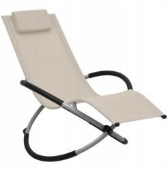 vidaXL Gyerek napozóágy, acél, krémszínű (47794)