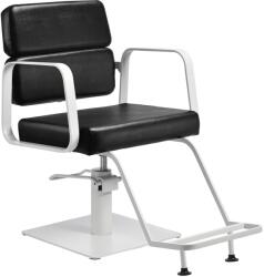  PORTO fekete fodrászszék fehér karfával