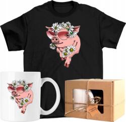  Szett: Bögre Póló Kedves Malac Gyerekeknek, 9. Születésnapra Kész Ajándék 104-es Méret (AP45.234.104)