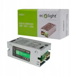ECOLight Moduláris tápegység Led szalagokhoz 15W 12V 1.25A IP20 Slim Transzformátor (EC20317)