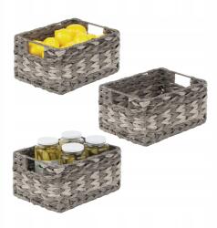 Tárolókosarak 3 db-os fonott rendszerező univerzális 30x40 cm (B09D24M4FW)