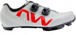 Northwave Kerékpáros Cipő Northwave Rebel 3 Világosszürke Piros Fluo Új Szín! (80222012_88)
