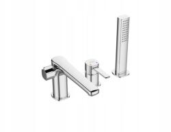 INVENA Kádtöltő Csaptelep Álló Zuhanyzóval Króm 3 Lyukú Glamour Kád (BW-02-S01)